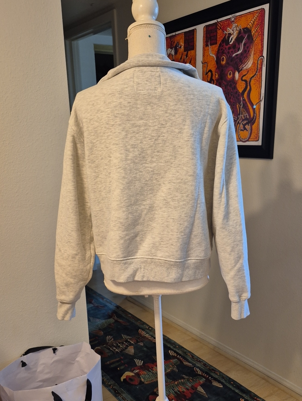 League 91 Gray Recycled Material UCSB Pullover Sweater - Picture 4 of 12